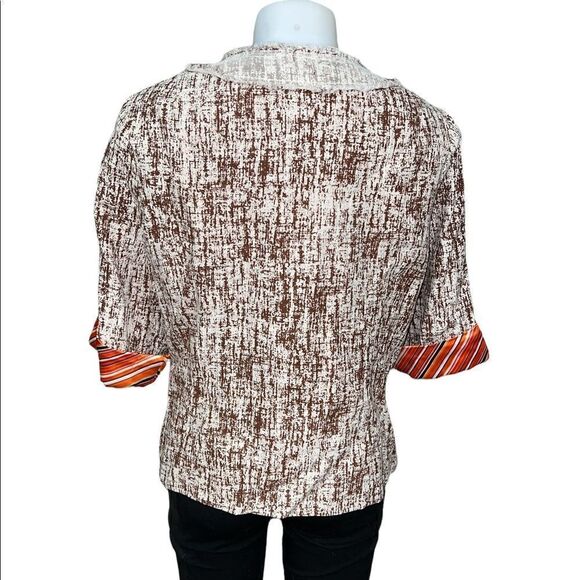 Just B button up jacket with mesh detail and bright lining size XL 100% linen - Picture 2 of 10